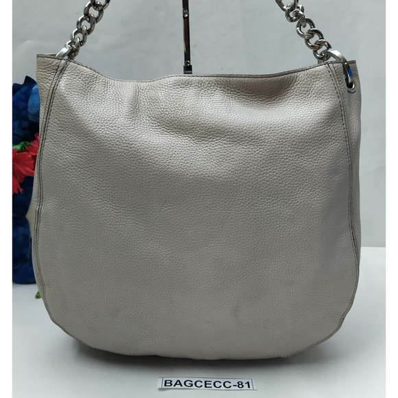 Michael Kors Gray Pebbled Leather Zipper Closure Hobo Shoulder Bag - Picture 2 of 16